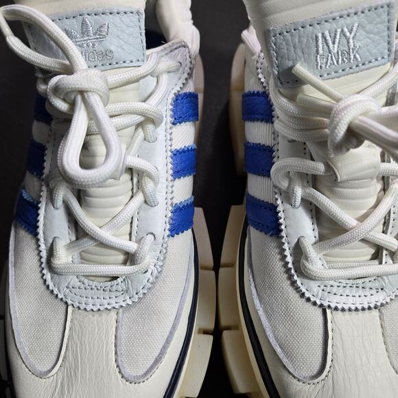 Adidas Ivy Park Super Sleek Sneakers White Chunky Platform Flatform Leather 7.5 - Picture 6 of 16